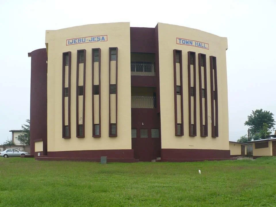 Ijebu-Jesa Town Hall in Oriade Local Government Area, Osun State